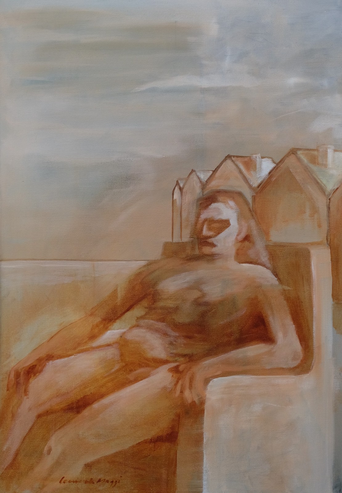 Monocromia “il riposo” 2008 oil on canvas 50x70